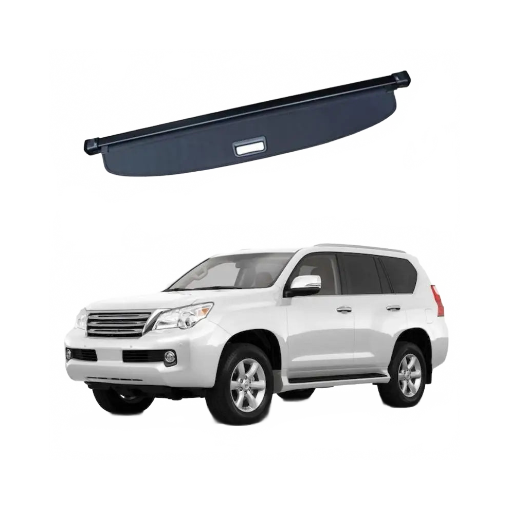 Premium Canvas Retractable Cargo Cover For Lexus Gx 2010-2022 Trunk Shade Black 7445049055063