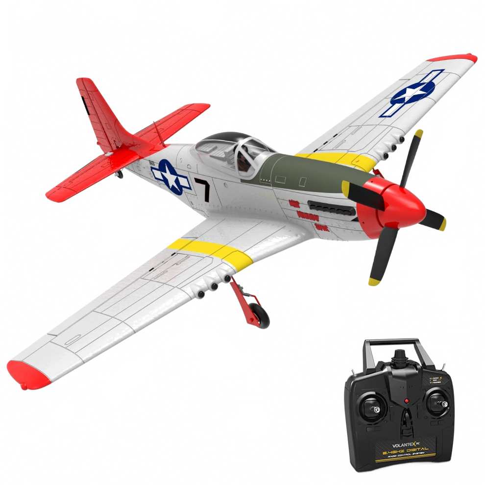 P51d Mustang Rc Plane - 750Mm Wingspan, 4-Channel Rtf Aircraft With One-Key Aerobatics - Perfect Rc Toy Gift 313033021066