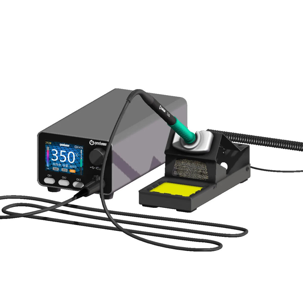 Geeboon Hc24 Soldering Station With Color Curve Display - Compatible With 115, 210, 245, T12 Soldering Tips For Precision Rework 7445014699674