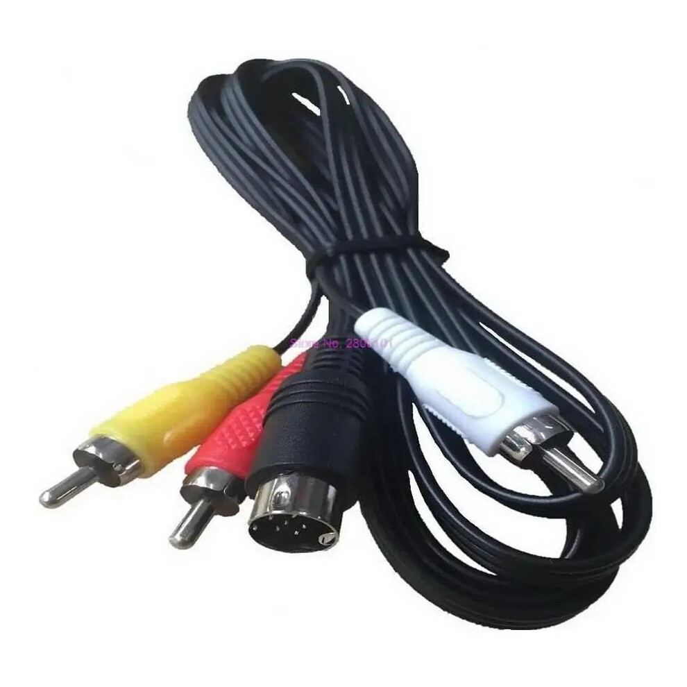 100-Pack 3Rca To 9-Pin Av Cable For Sega Genesis 2/3 - 1.8M Audio Video Adapter Cord 7445039880804
