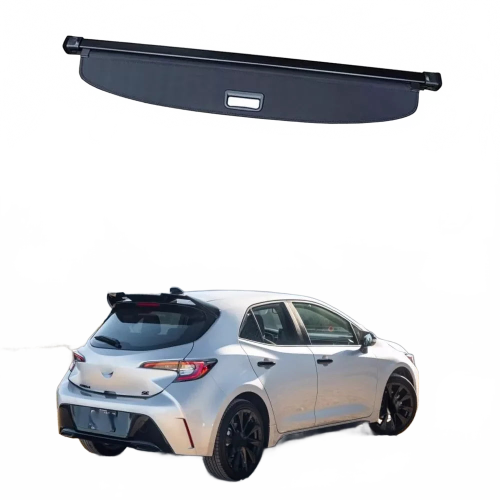 Corolla Hatchback Black Canvas Retractable Trunk Shade & Cargo Cover