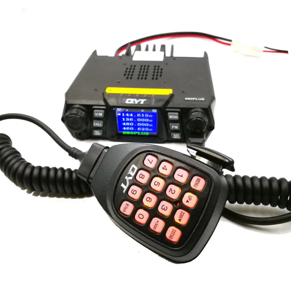Qyt Kt-980Plus 50W Dual Band Mobile Radio, Quad Standby, 136-174Mhz/400-470Mhz, 200 Channel Vehicle Transceiver & Car Walkie Talkie 313109075078
