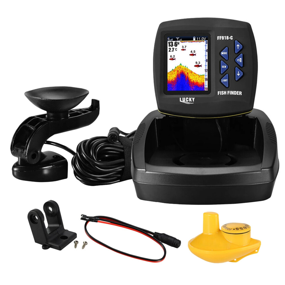Wireless & Wired Sonar Sensor Fish Finder With Lcd Display And Transducer Locator 313026858884