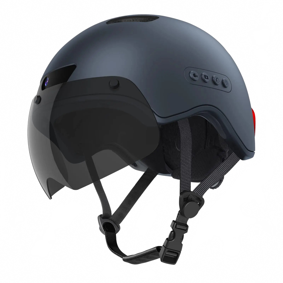 Smart Bluetooth Bicycle Helmet For Adults With Dashcam, Detachable Visor & Led Rear Light 313097344323