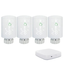 Zigbee WiFi Smart TRV Radiator Actuator - Tuya Thermostatic Valve with Voice & Remote Control for Google Home