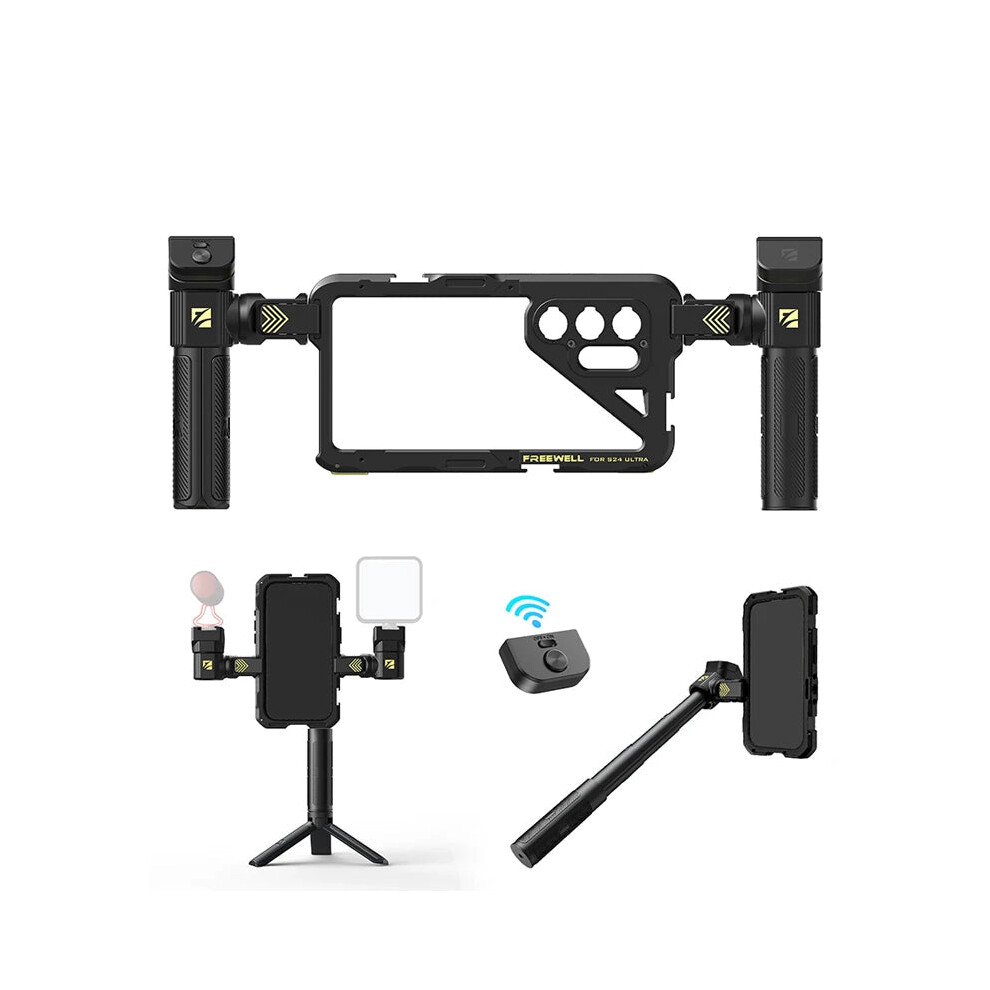 Freewell Multifunctional Phone Protection Rig With Tripod & Monopod For Samsung S24 Ultra - Video Recording & Filmmaking Stabilizer 7445027596564