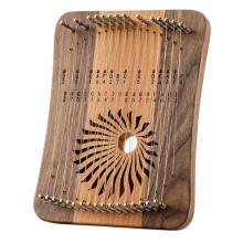 HLURU 31-String Professional Lyre Harp with Thumb Piano Keyboard - Durable Musical Instrument for Fingerplay