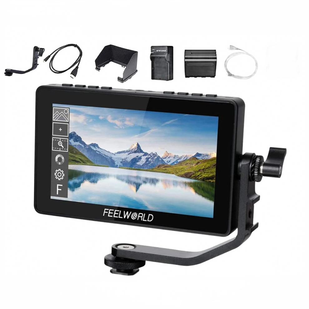 Feelworld F5 Pro V4 6 Touchscreen Dslr Field Monitor With 3D Lut & F970 Power Kit - 4K Hdmi I/O 7445013172178