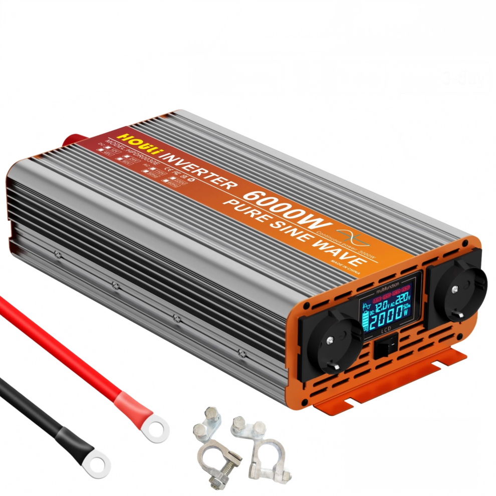 Houli Pure Sine Wave Inverter 24V To 220V - 3000W/4000W/5000W/6000W Power Converter For Car & Truck 7445056440494