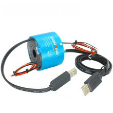 USB 2.0 Slip Ring with 12.7mm Bore, 56mm OD - Integrated 2A Signal Transmission & Power, Pneumatic, Hydraulic Slip Rings