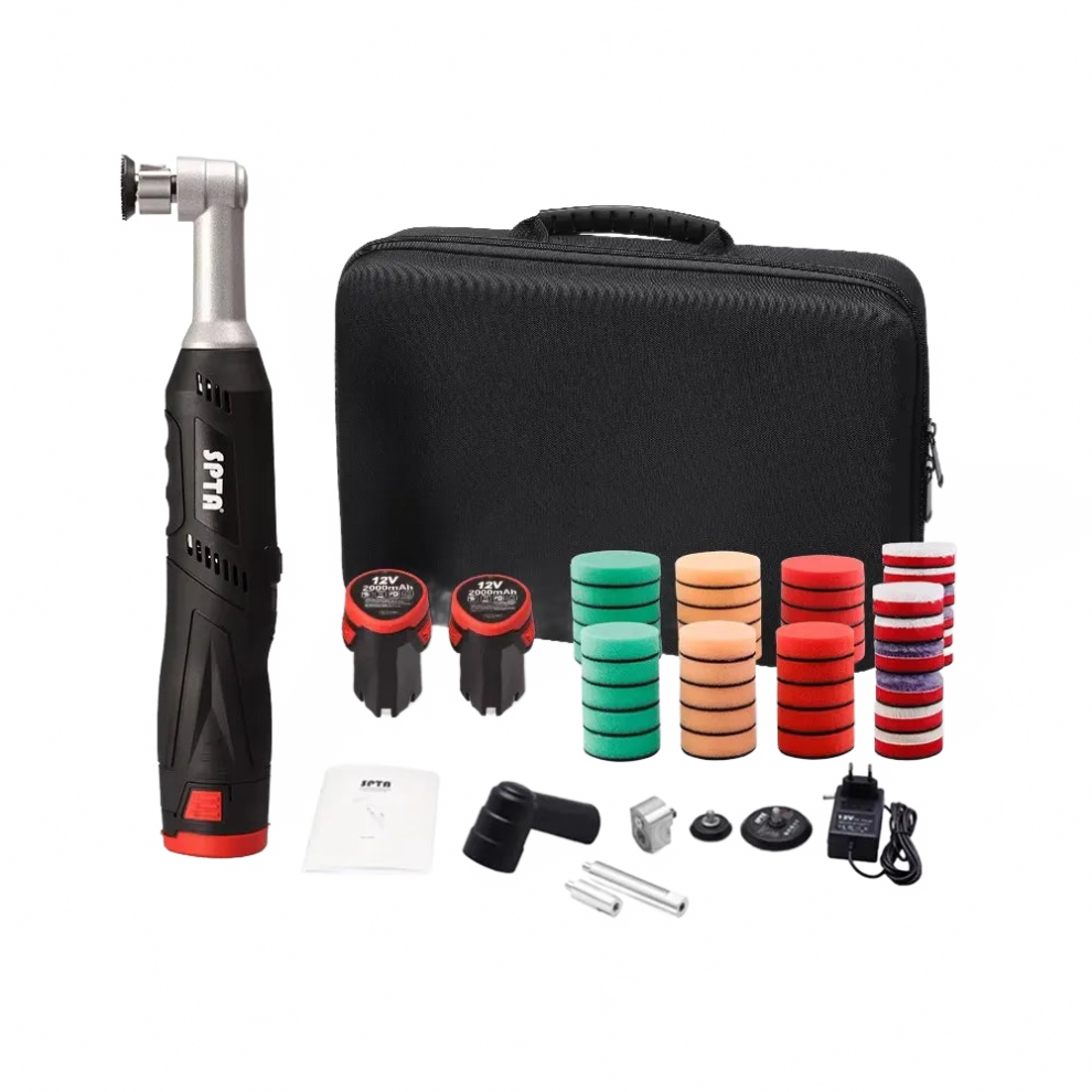 Spta 12V Cordless Mini Car Polisher - Ultimate Scratch Remover For Polishing, Sanding, And Cleaning 7445005093023