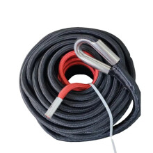 Durable 12mm x 25m Synthetic Winch Rope with Rock & Heat Guard for ATV, UTV, 4x4, Car & Truck Winches