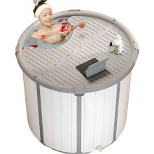 Draagbare opvouwbare Lucky Deer-ijsbademmer met deksel voor thuisgebruik door volwassenen - I voor ijstherapie en ontspanning