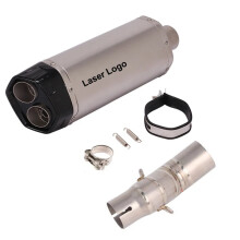 CFMoto 450MT Motorcycle Slip-On Exhaust System - 51mm Titanium Alloy Muffler with Middle Link Pipe for Motocross