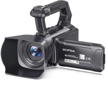 4K Ultra HD Streaming Camera with 4.0-Inch Touch Screen, 16x Digital Zoom, and 48MP for Professional Outdoor Videos