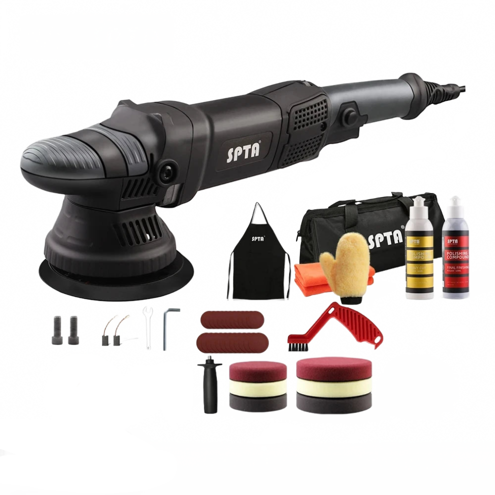 Spta 780W 5-Inch Dual Action Car Polisher With 15Mm Orbit & Sponge Pads - Complete Auto Polishing Kit 313113650674