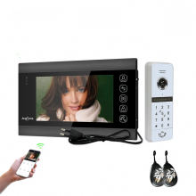 Jeatone 7-Inch 1080p WiFi Video Doorphone - Wireless Intercom System for Apartments