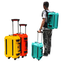 Waterproof Multifunctional Plastic Storage Box with Pull Rod - Tool Organizer & Camera Safety Case