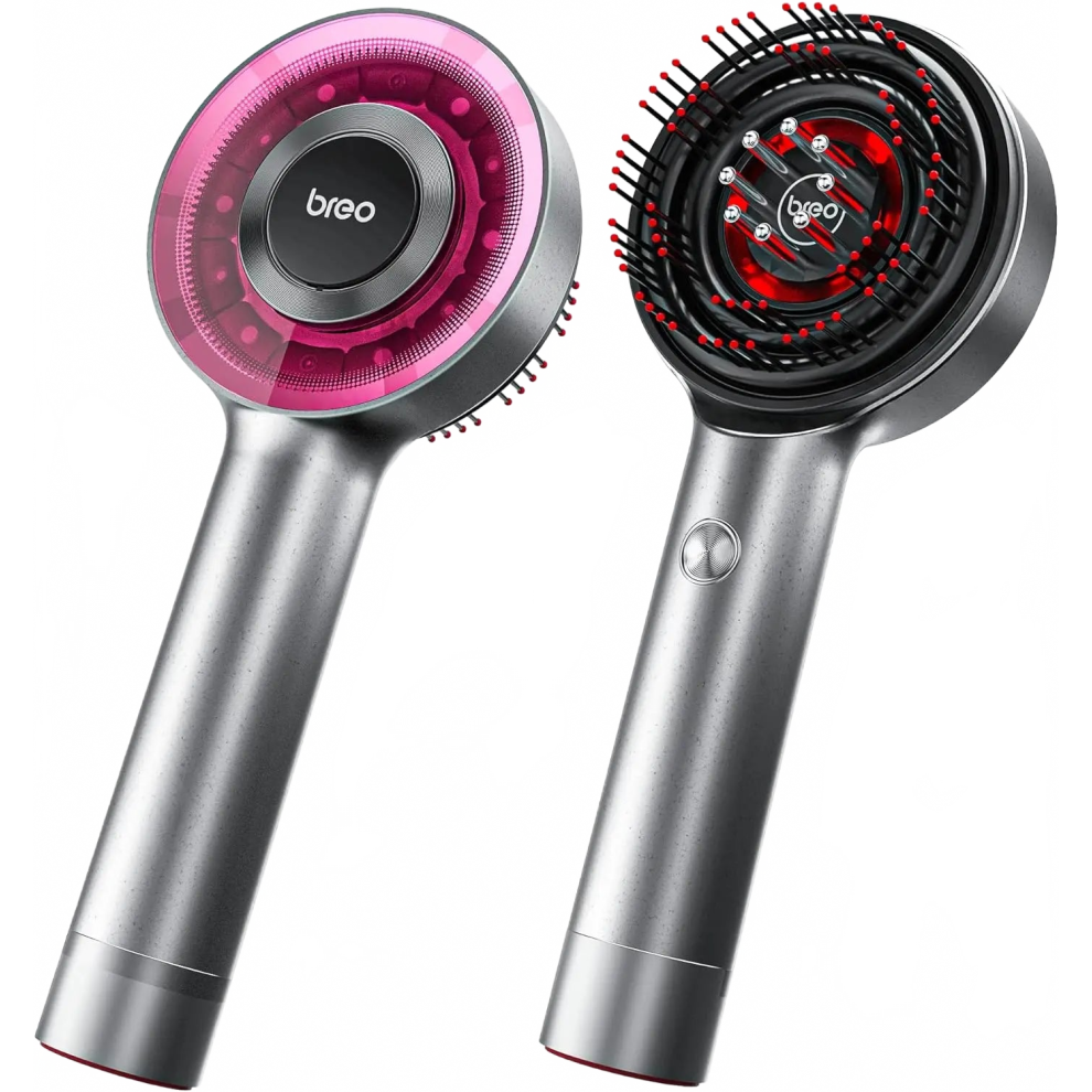 Breo Scalp3 Cordless Electric Scalp Massager Comb - Anti Hair Loss, IPX7 Waterproof Design