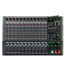 Depusheng PA12 Professional 12-Channel Portable Audio Mixer with 48V Phantom Power for Dynamic Microphones