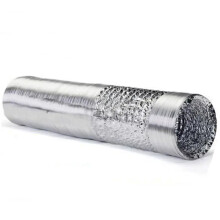 Premium Double-Sided Aluminum Foil Duct Exhaust Pipe - Telescopic Tube, 200mm Diameter, 10m Length