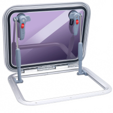Premium Aluminum Alloy Rectangular Porthole Deck Hatch - Push-Out Opening Portlight Window for Boats, Yachts & RVs (522mm x 392mm)