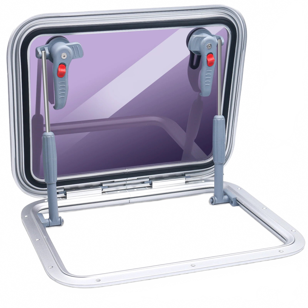 Premium Aluminum Alloy Rectangular Porthole Deck Hatch - Push-Out Opening Portlight Window For Boats, Yachts & Rvs (522Mm X 392Mm) 744759272560