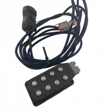 3/8 VU4 luchtvering solenoïde ventielblok met pneumatische schokdemper en 5m kabel afstandsbediening