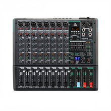 DePusheng PA8 8-Channel Professional Audio Mixer with 99 Built-in Reverb Effects