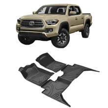 Toyota Tacoma All-Weather Waterproof Floor Mats - Full Set, Trim-to-Fit Car Carpet Protection