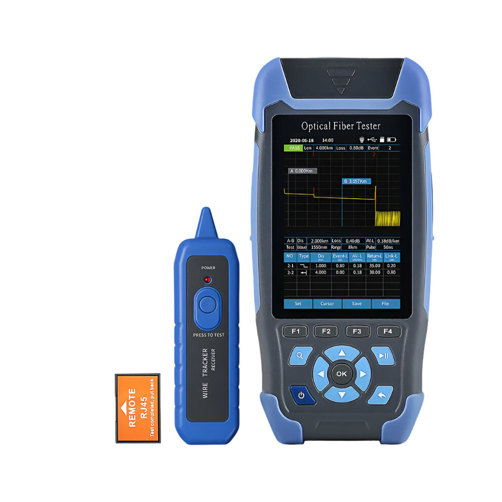 Compact Otdr Fiber Optic Reflectometer Aua 900D - 9-In-1 Functions: Vfl, Ols, Opm, 24Db Event Map, 64Km Range, Ethernet Cable Tester 7445021870875
