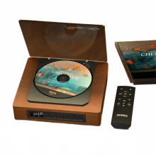 Thinkya Retro Wooden HiFi CD Player with Bluetooth & Remote Control – Portable All-in-One Walkman