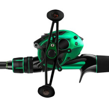 HiStar Double Brake Fast Action Fishing Combo - EVA Handle, X-Guide, High Carbon Rod & Baitcasting Reel Set