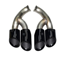 Porsche Cayenne 2015-2017 GTS Turbo Quad Round & Square Tailpipe Exhaust Muffler