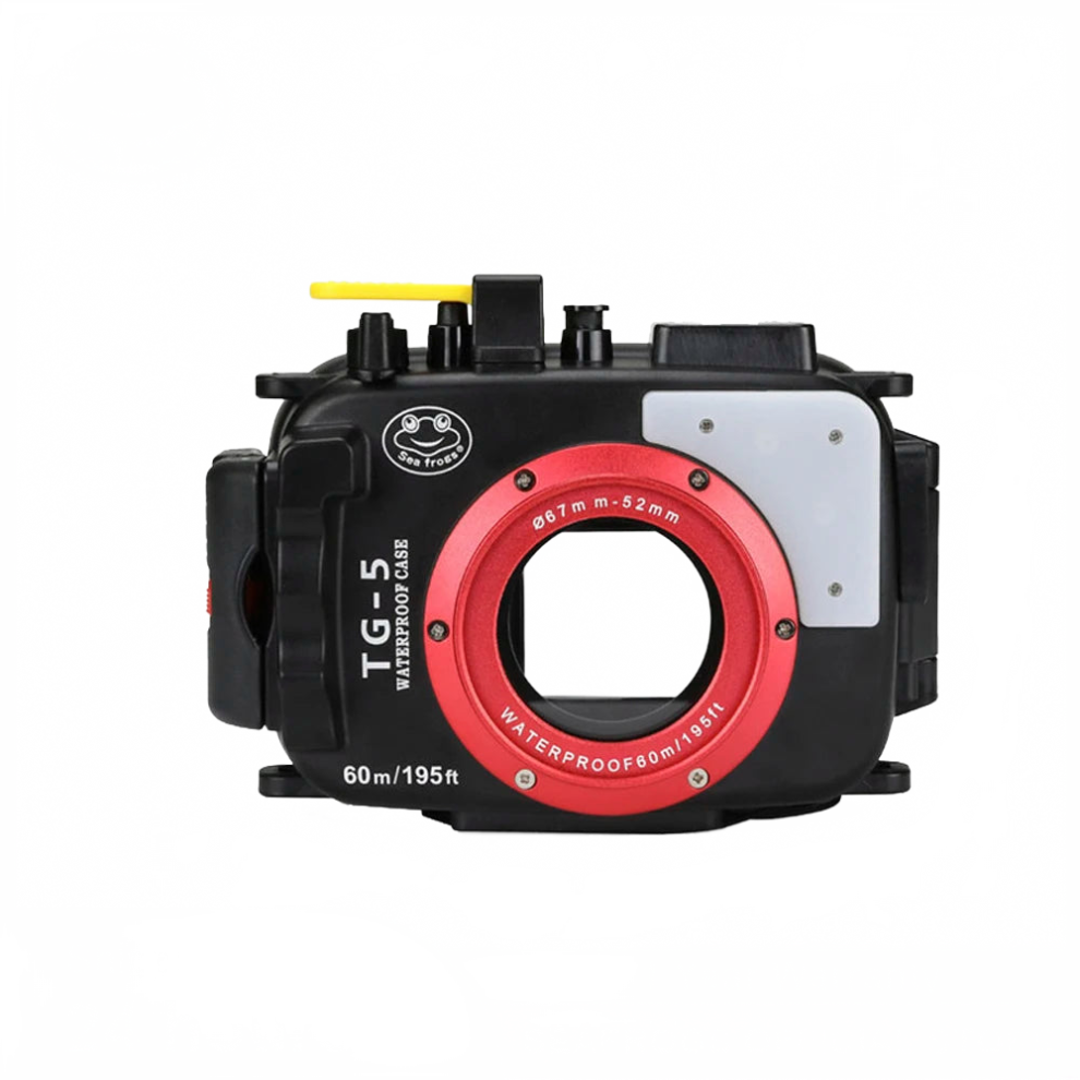 Olympus Tg-5 Underwater Camera Housing - Seafrogs 60M/195Ft Waterproof Case With Dual Fiber Optic Ports 744110893380