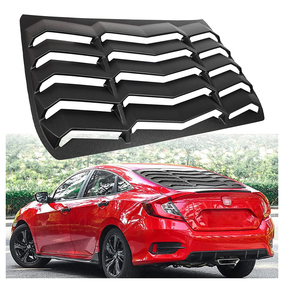 Gt Lambo Style Rear Window Louver Sun Shade Cover For 2016-2020 Honda Civic Sedan 4-Door 7445027683622