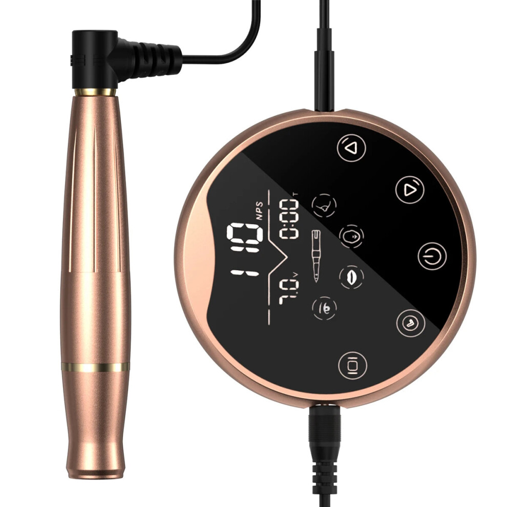 Pro P90 Tattoo Machine Kit for Eyebrows & Lips - Permanent Rotary Makeup with Power Supply