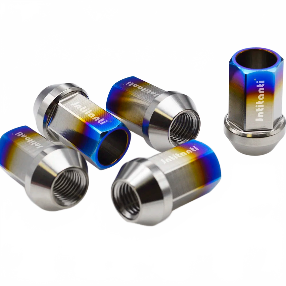 Premium Gr5 Titanium Wheel Lug Nut M12x1.5x35 - Cone Seat, Open End For Toyota, Honda, Mazda, Mitsubishi & More 744110804331