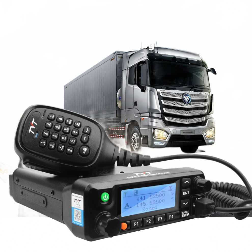 TYT MD-9600 GPS Dual Band Mobile Transceiver - VHF/UHF, 50W, DMR Digital & Analog, Voice Record & VOX Function-image-OPC-PMGHNTN-NEW