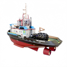 High-Detail 1:100 Scale RC Smit Tug Boat Model Kit with 050 Motor