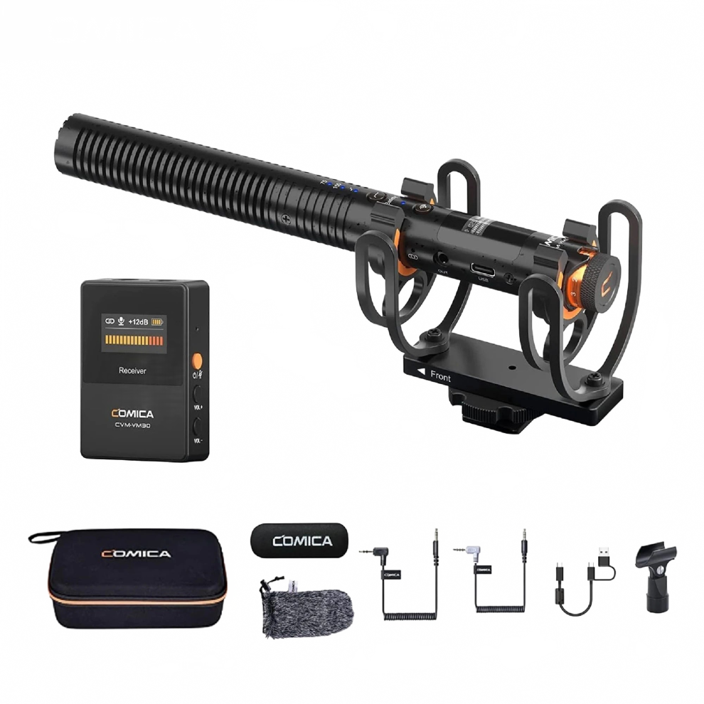 Comica Vm30 Shotgun Microphone With Wireless Modes & Usb-C Digital Output For Cameras, Smartphones, And Pcs 7445039316396