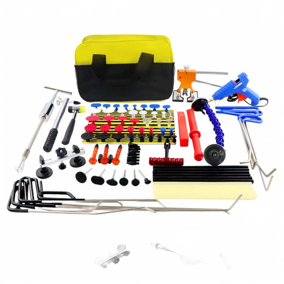 Comprehensive Paintless Dent Repair Kit: Rods, Hooks, Puller, Lifter, Glue Gun & Tap Down Tools For Car Dent Removal 7445024339317