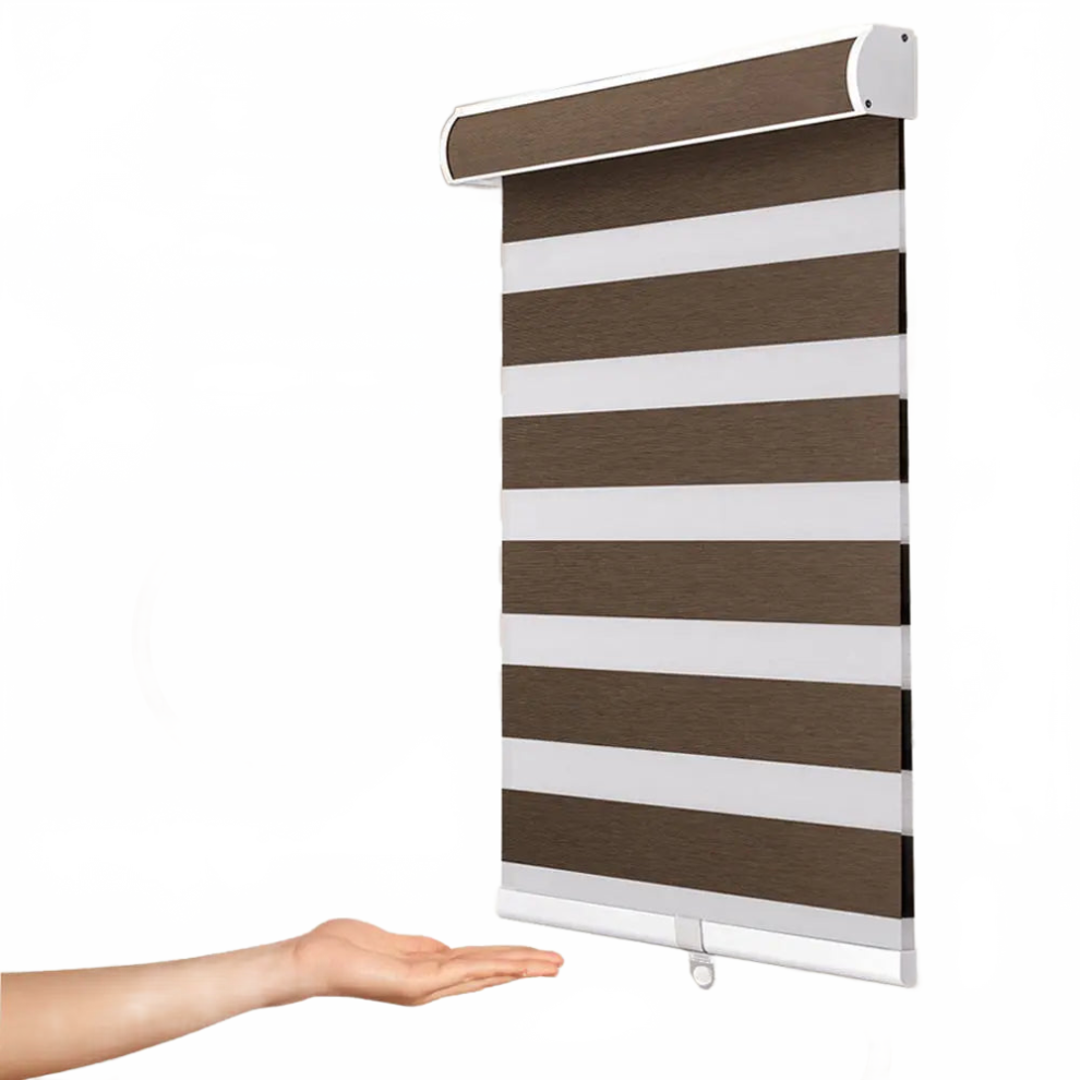 Premium Cordless Electric Zebra Blackout Blinds For Villas 313109192157