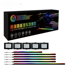 DreamColor Car LED Ambient Light - 5V Interior Decorative Strip with Music Sync & App Control