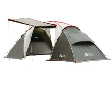 Spacious Mobi Garden Tunnel Tent with Dual Bedrooms, Waterproof Sunshade & Portable Design