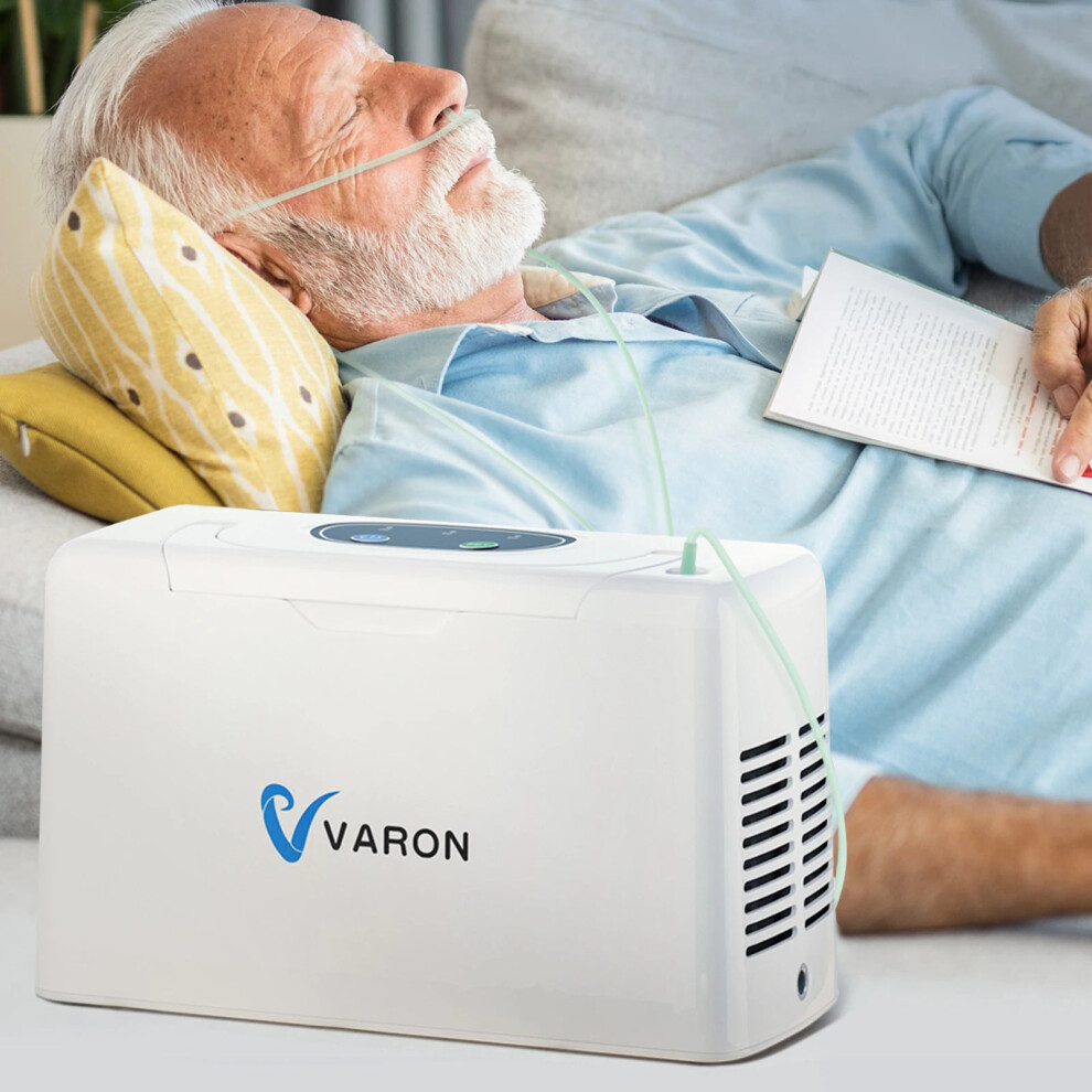 Light Varon 3L Continuous Oxygen Machine - 33% Purity Portable Air Purifier, Ac/Dc 110-220V For Outdoor Travel