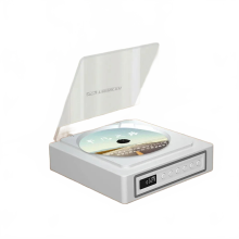 Bluetooth 5.1 Portable CD Player with Infrared Remote, Optical Input, HiFi Sound, USB Lossless Playback, and Rechargeable Battery