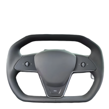 HAWKNAVI Cybertruck Yoke stuurwiel voor Tesla Model Y & Model 3 (2017-2023) - Verwarmde zeshoekige handgreep van nappaleer