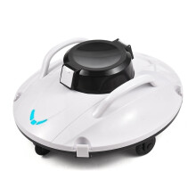 Powerful 30W Cordless Robotic Pool Vacuum Cleaner with LED Indicator & Self-Parking, 90-Min Runtime