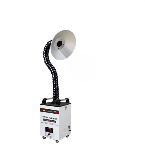 Compacte soldeerrookdemper met actiefkoolfilter voor efficiënte rookafzuiging